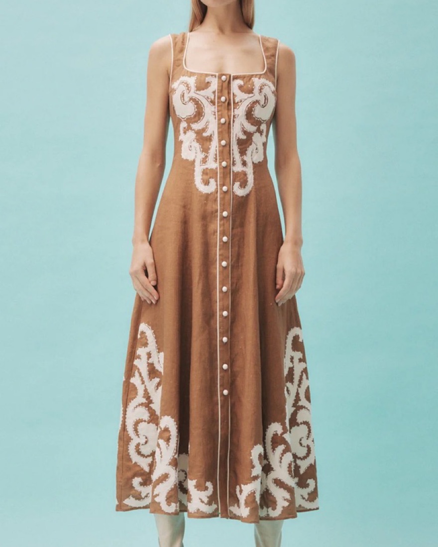 Alemais Western Dress by Alemais - Pickle