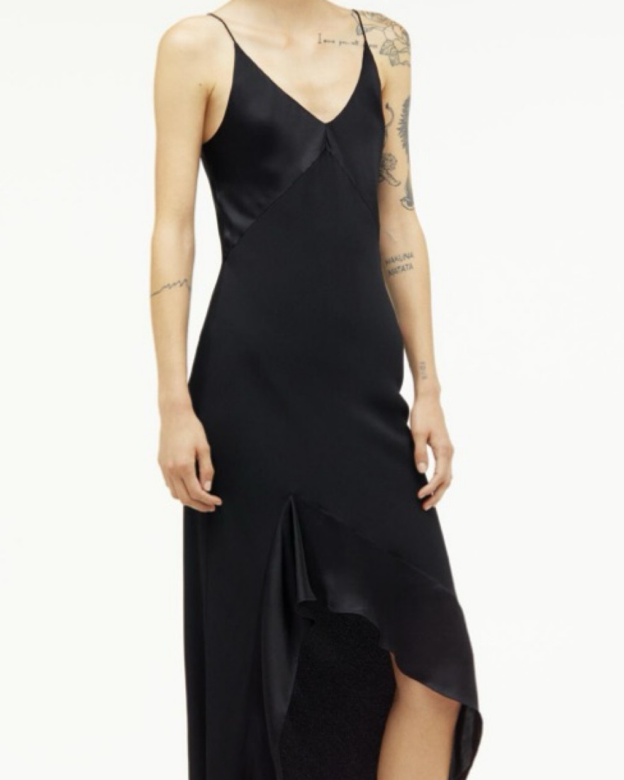 asymmetrical forest jacquard maxi dress Shona Joy - La Lune Asymmetrical Gathered Maxi Dress - Forest main image 1