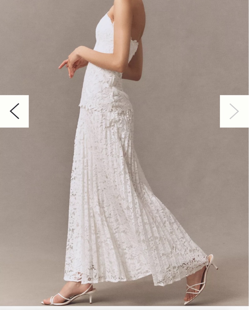Milly Norelle Strapless Lace Pleated Max by Milly - Pickle