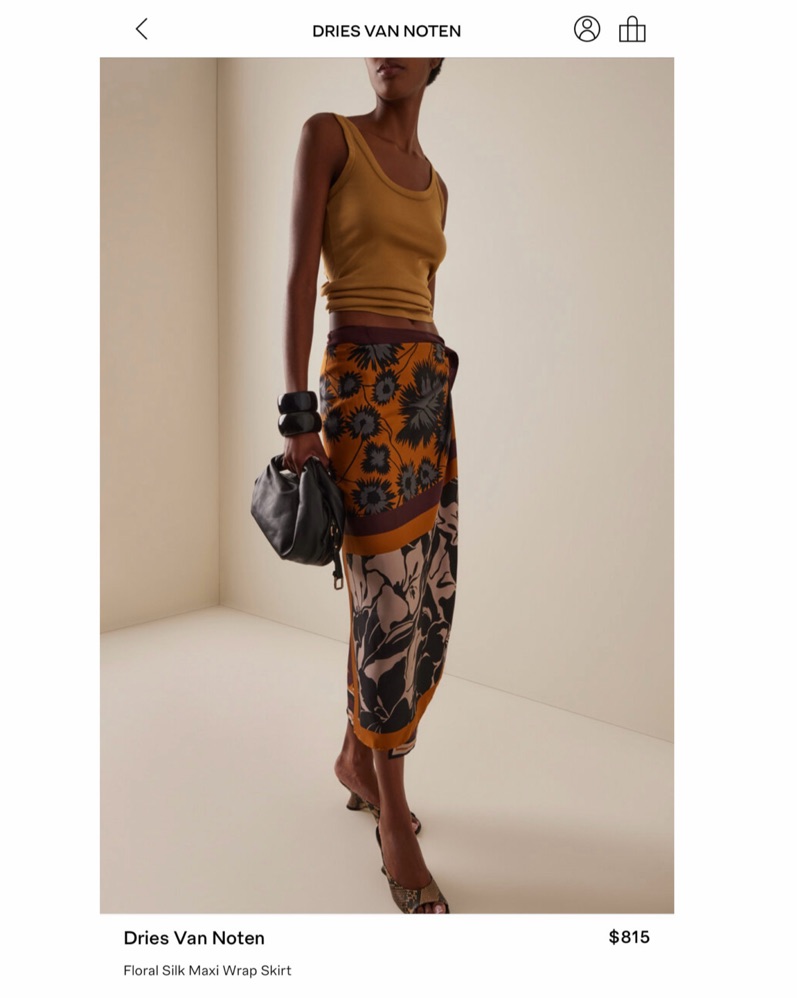 New - Dries Van Noten Satin Skirt by Dries Van Noten - Pickle
