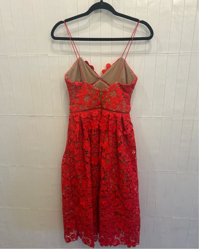 Red Self-portrait Dress by Self-Portrait - Pickle