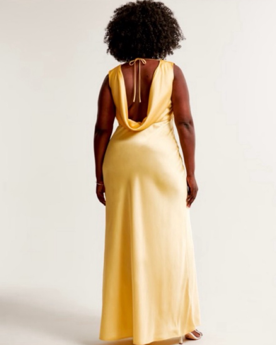 Abercrombie Butter Yellow Midi Dress by Abercrombie and Fitch - Pickle