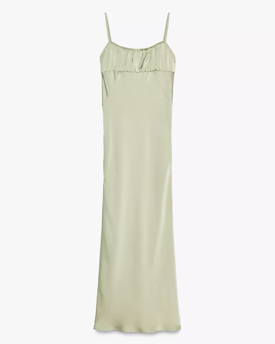 forest green junior bridesmaid dress Wedtrend Women Dark Green Junior Bridesmaid Dress A Line Ruched Spaghetti  Straps Sleeveless Wedding Guest Dress – WEDTREND main image 1