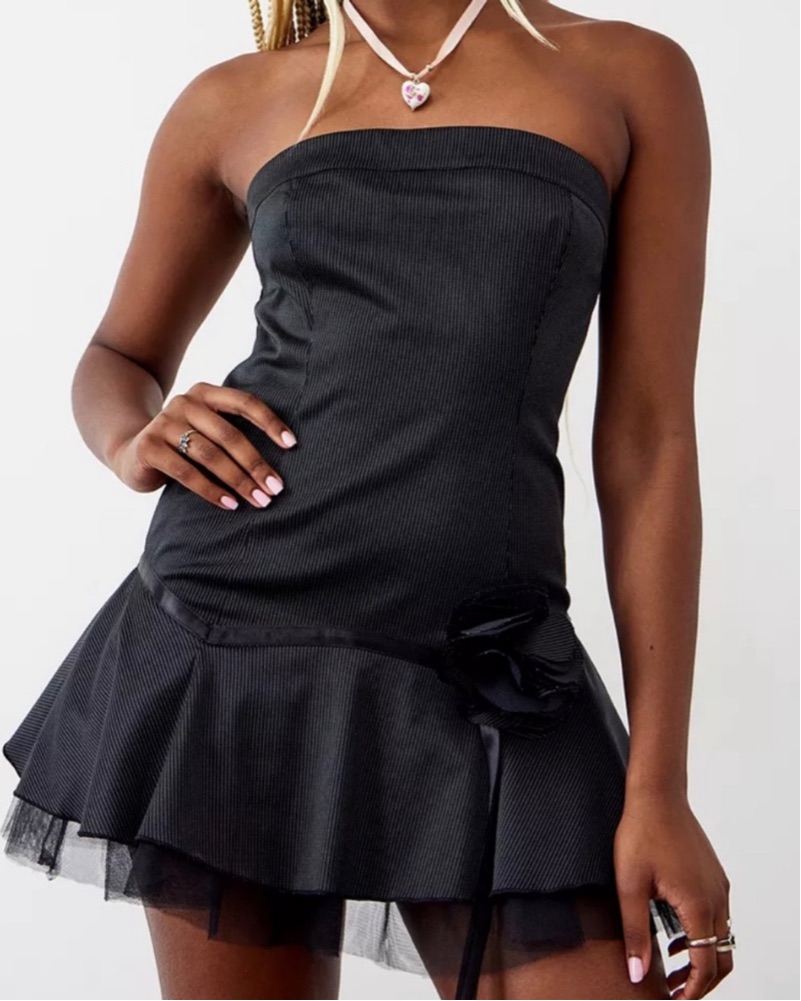 strapless pinstripe mini dress by Urban Outfitters - Pickle