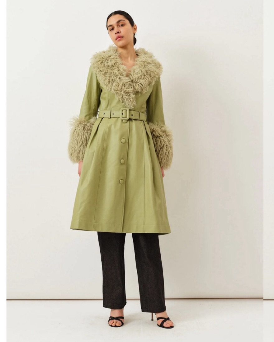 FOXY SHEARLING COAT SAGE by Saks Potts - Pickle