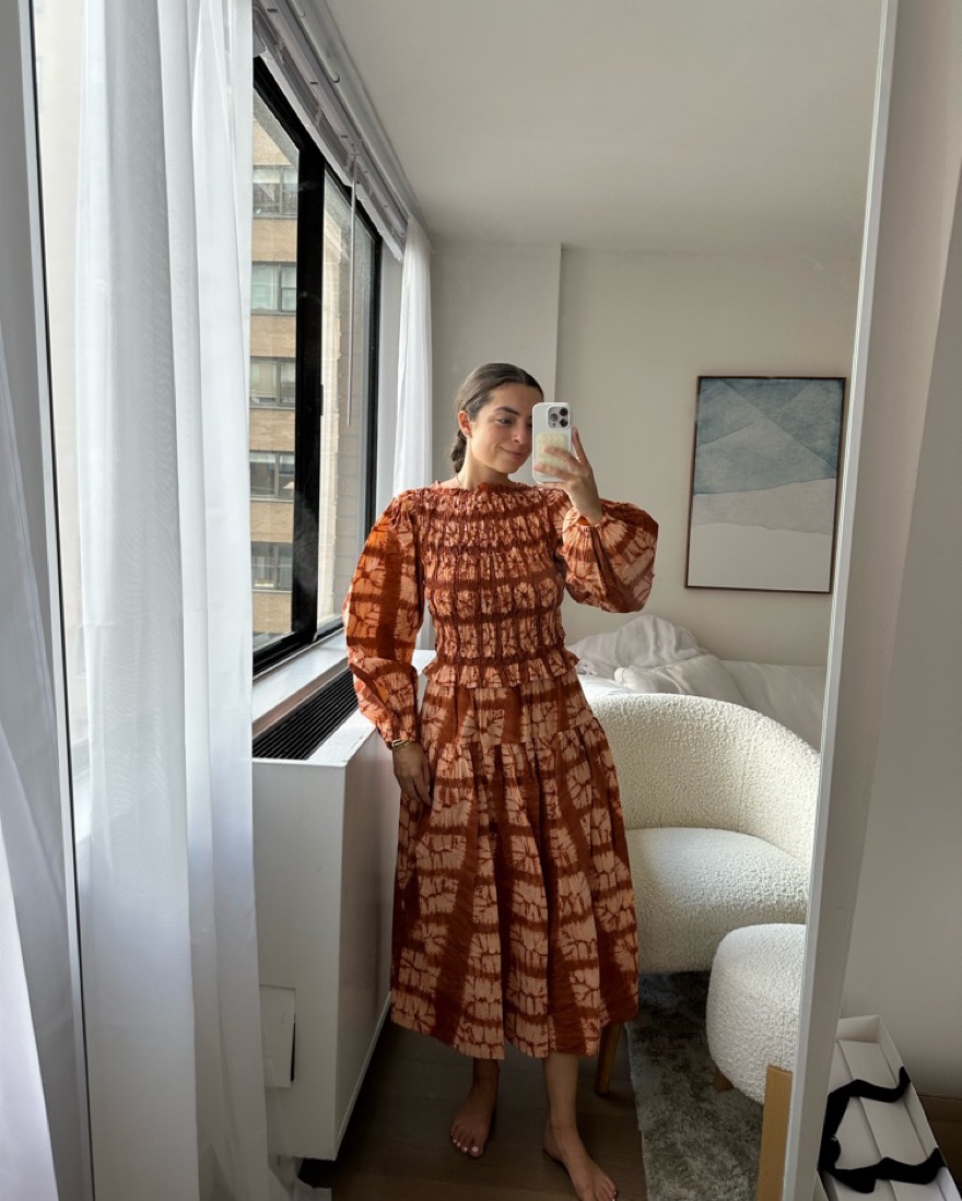【Ulla Johnson】ジョアンチュニックドレス Ulla Johnson Seraphina Long Sleeve Dress in Ocean | two birds