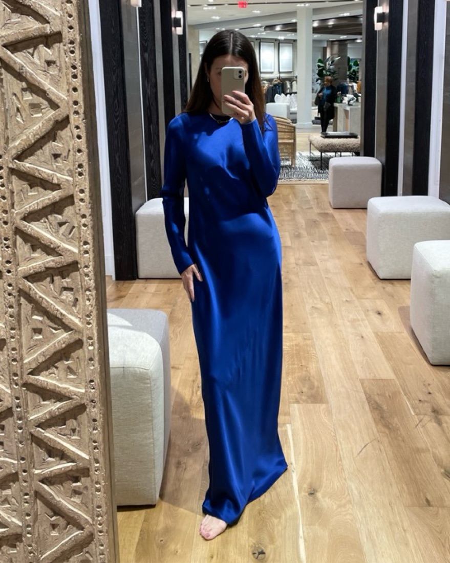 Banana republic blue maxi dress best sale