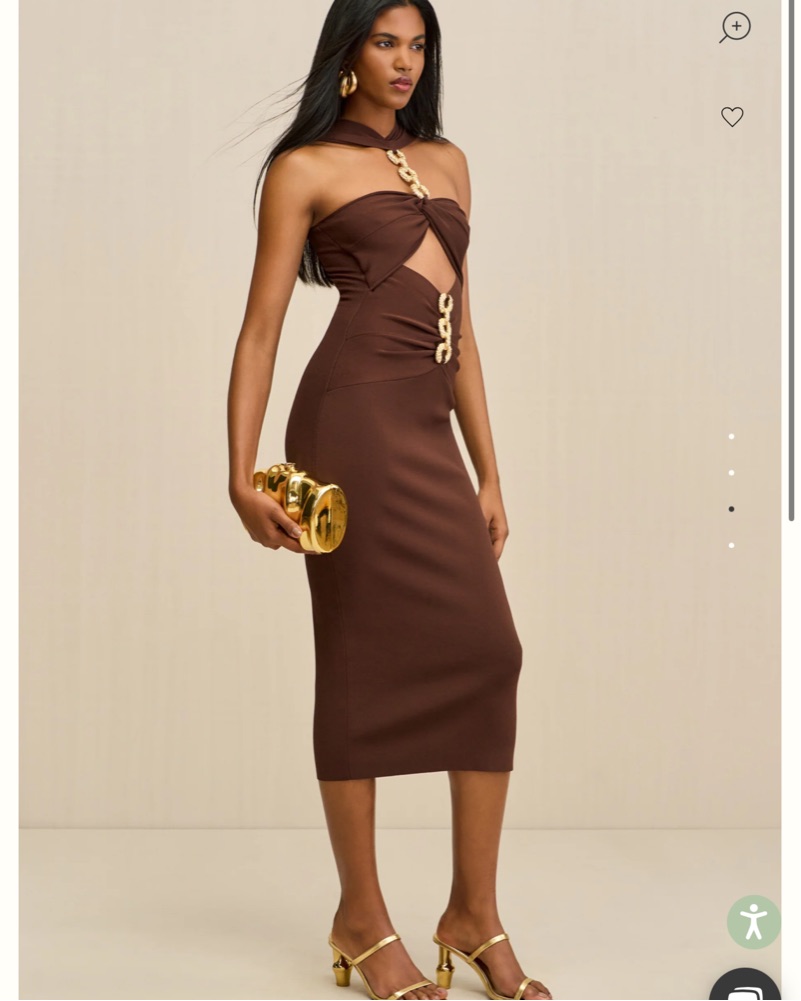 Cult Gaia Cristos Knit Dress by Cult Gaia - Pickle