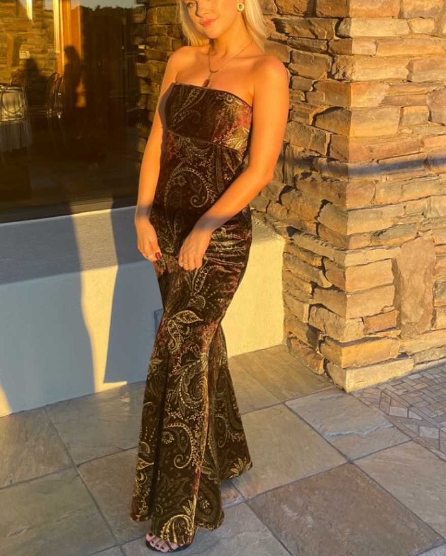 Vintage Ralph Lauren Evening Gown by Ralph Lauren - Pickle