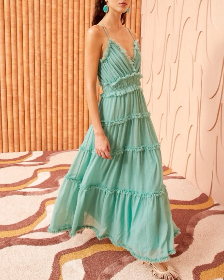 Ulla / Foam 新品未使用シールド品 貴重 Ulla Johnson Sea Foam Shyla Gown by Ulla Johnson - Pickle