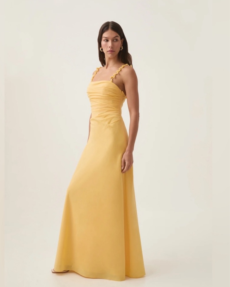 gold aje dress Paradise Wrap Front Mini Dress | Gold main image 1