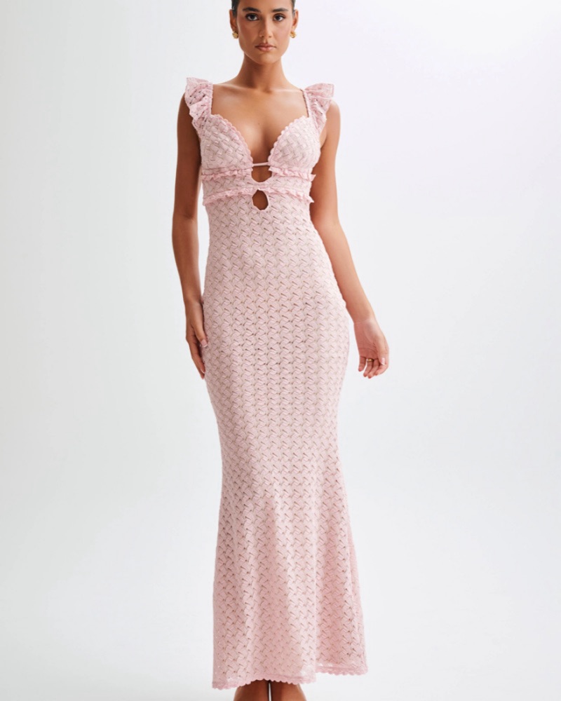 Meshki Ezra Lace Maxi Dress by Meshki - Pickle