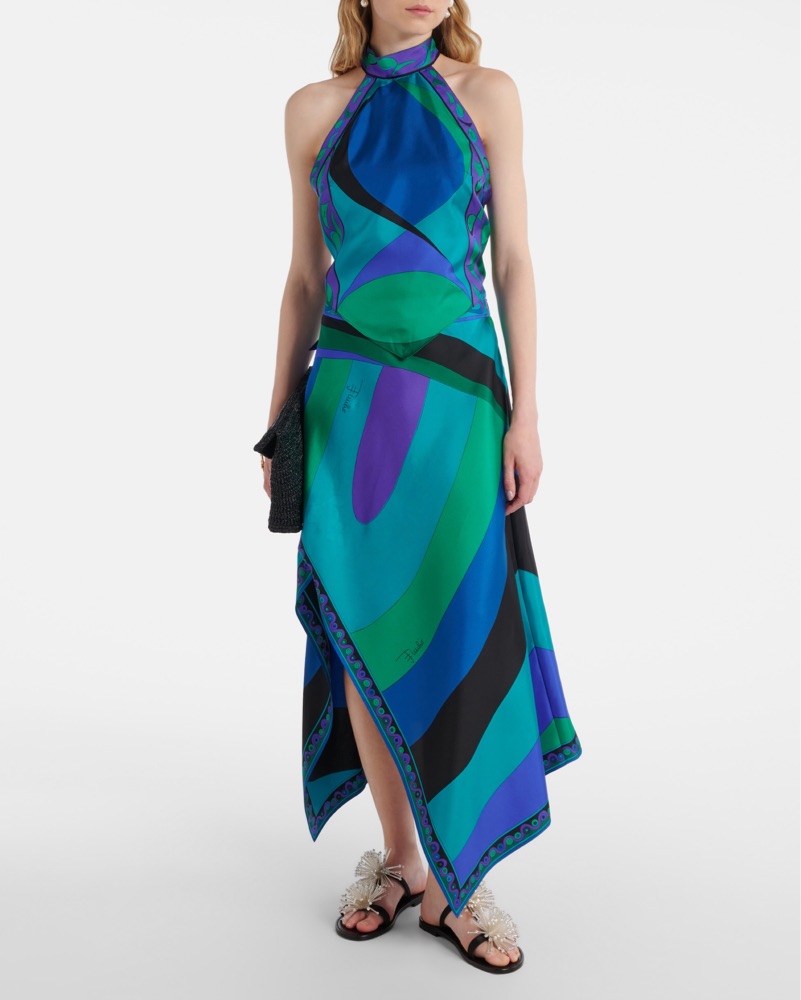 み*ん様 EMILIO PUCCI SILK ビジュー付きターバン Vintage Emilio Pucci for Saks Fifth Avenue Butterfly Silk