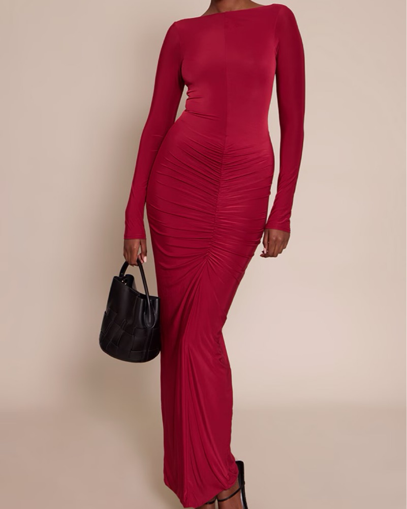 wynne layers dress MarlaWynne WynneLayers Stretch Crepe Long-Sleeve Utility - Yellow madison and mallory main image 0