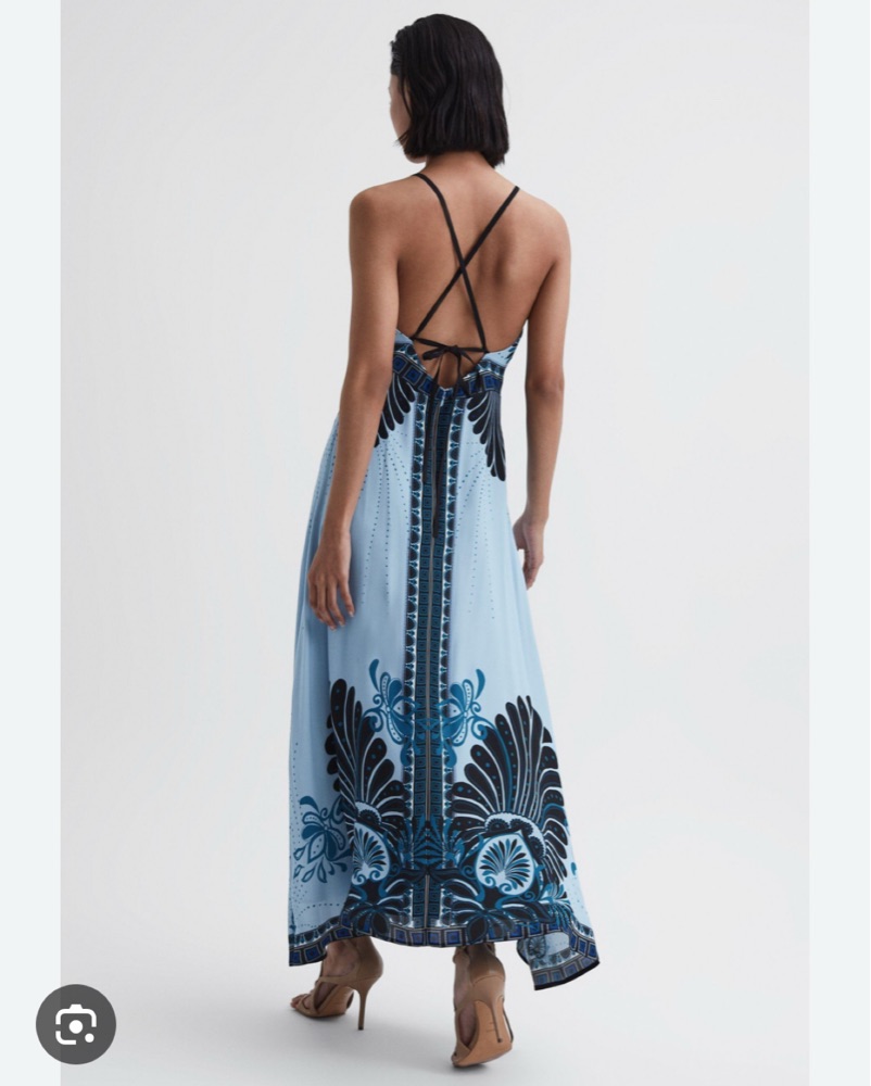 reiss emerson printed cut-out maxi dress Reiss