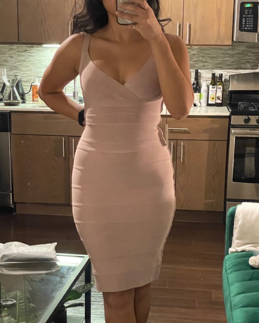 Babaton Bandage Dress by Aritzia - Pickle
