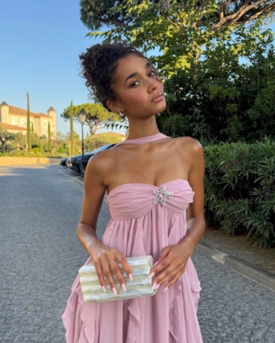 strapless open back dress 365 Open Back Maxi Dress main image 0