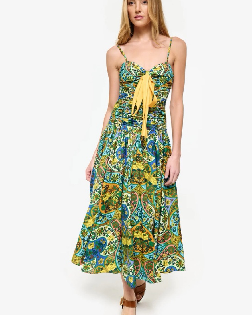 alemais clam shell embroidered dress Alemais Women's Clam Embroidered Gown