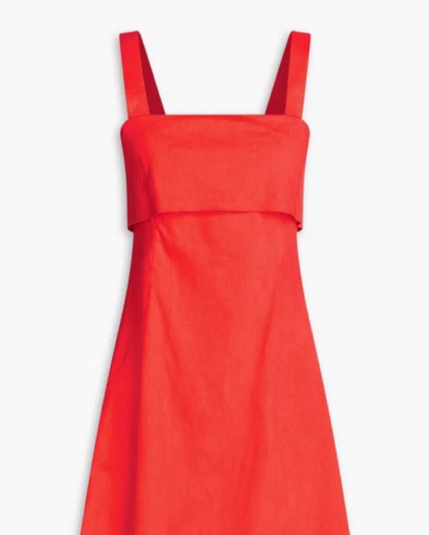 Theory Linen Mini Dress Red by Theory - Pickle