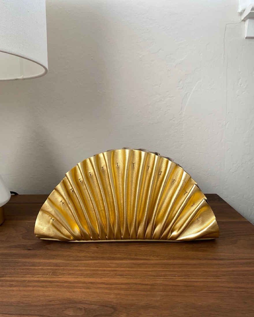 Cult Gaia Nala Gold Fan Clutch by Cult Gaia - Pickle