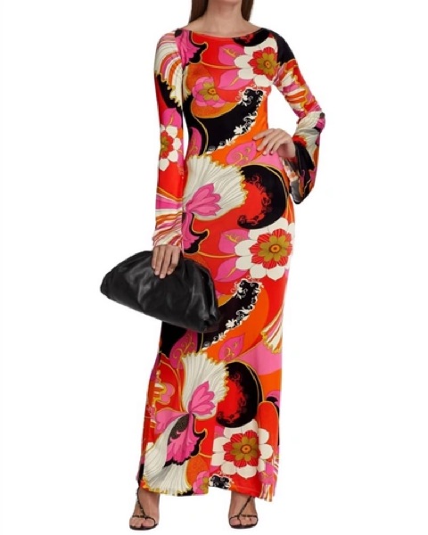 off shoulder long sleeve floral dress Off-Shoulder Long Sleeves Floral A-Line Mother of Bride Dress – Liymc