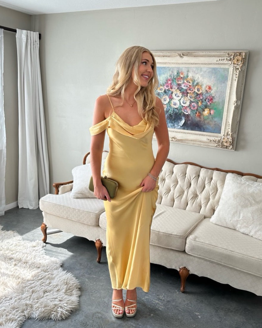 reformation ronda asymmetrical cowl-neck silk maxi dress How to Loose a Guy in 10 Days Dress – Orbit by Aoife main image 0