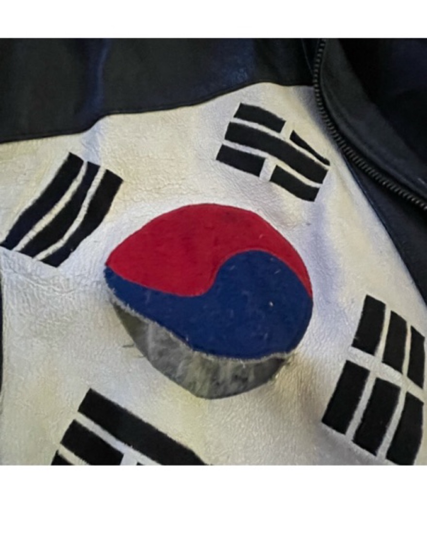 Vintage Phase 3 Leather Flag Jacket by Phase 3 Vintage - Pickle