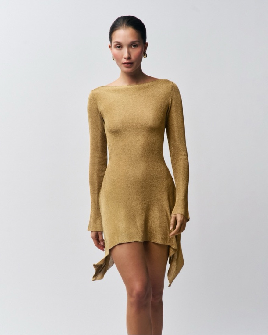 guizio gold dress Guizio Lina Midi Dress Honey Butter / M main image 0