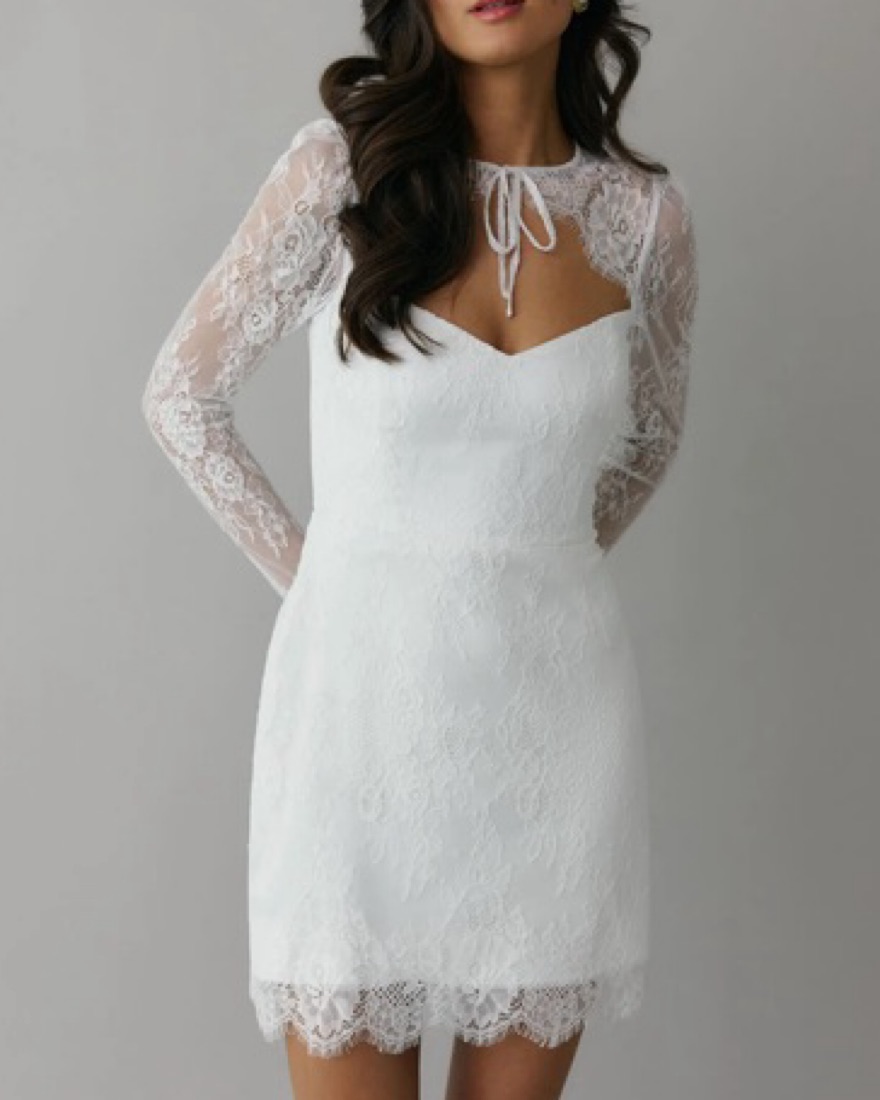 barlow mini dress park and fifth White Barlow Mini Dress - Bridgette Lace (Small) from Park and Fifth -  Dresses - Farragut, Tennessee