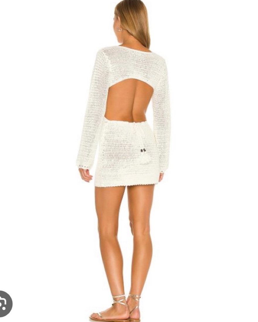 majorelle crochet dress Majorelle Crochet Mini Dress by Majorelle