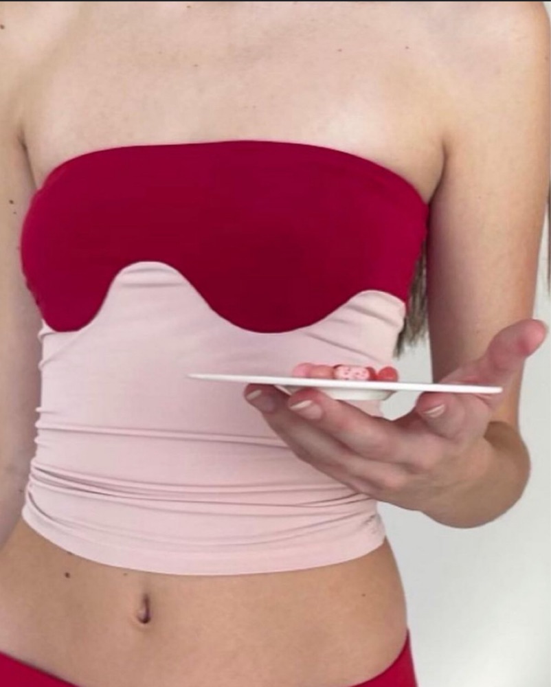 Orseund Iris Abstract Tube Top by Orseund Iris - Pickle