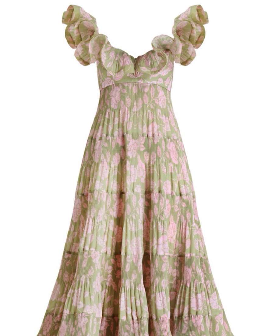 zimmermann pink and green dress Zimmermann Bellitude Cutout Floral-print Linen Mini Dress In Pink,gree -  BOPF