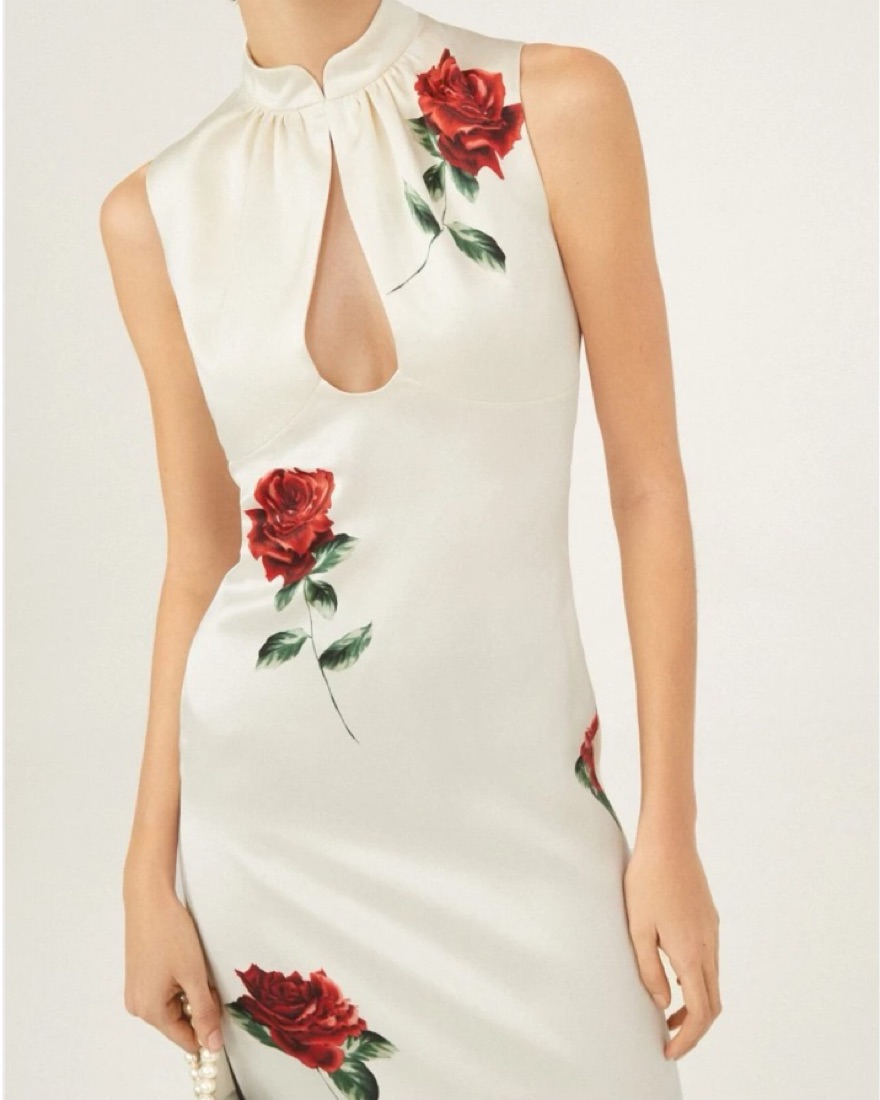 Magda Butrym Ivory Rose Midi Dress by Magda Butrym - Pickle