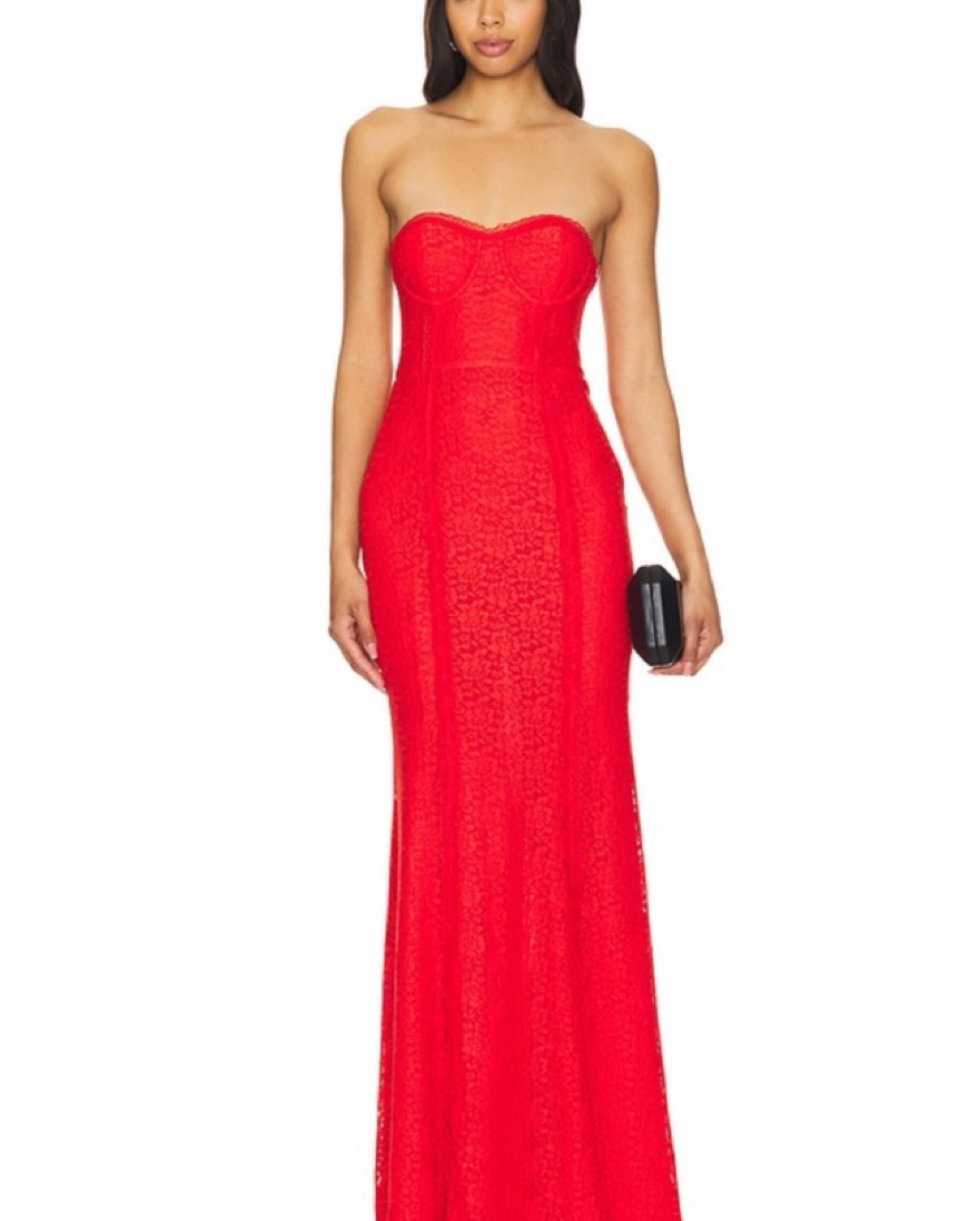 majorelle red dress Aster Mini Dress In Red