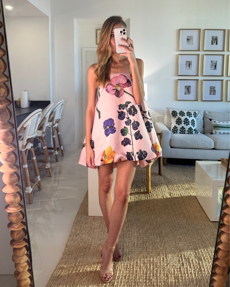 Leo Lin Patsy Puff Mini Dress by Leo Lin - Pickle