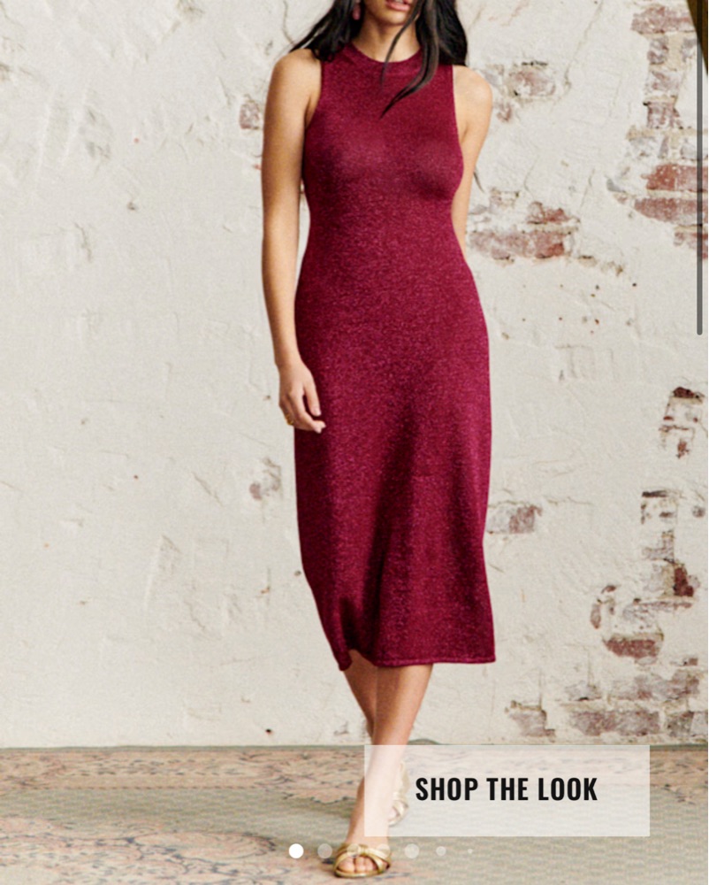 sezane formal dress Black Boat Neck Long Sleeve A-Line Penni Midi Dress main image 0