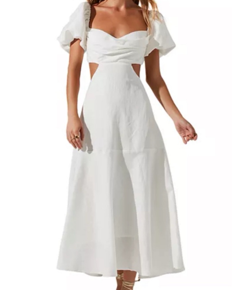 astr linen dress Ciana Linen Midi Dress