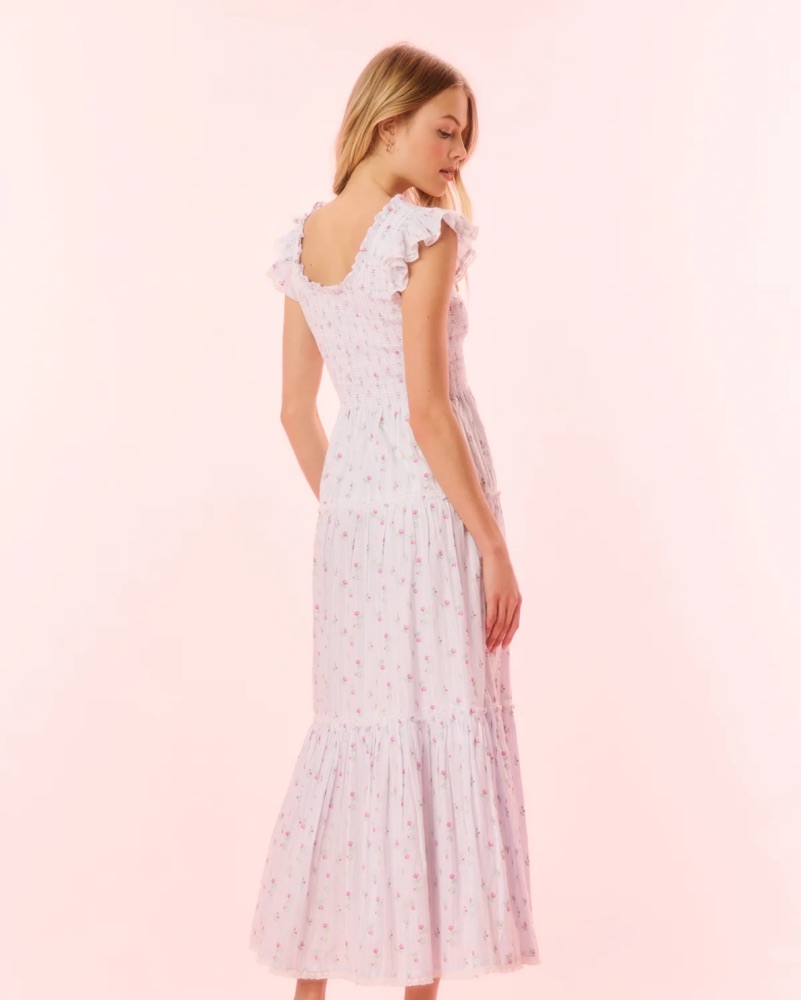 loveshackfancy chessie maxi dress Chessie Blooming Floral Maxi Dress Rustic Orchid / XXS