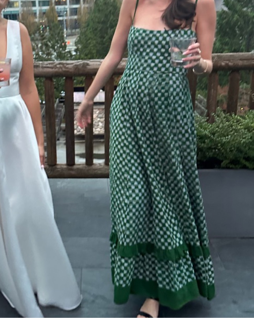 green checkmate dress de castro De Castro | Checkmate Dress | Green main image 0