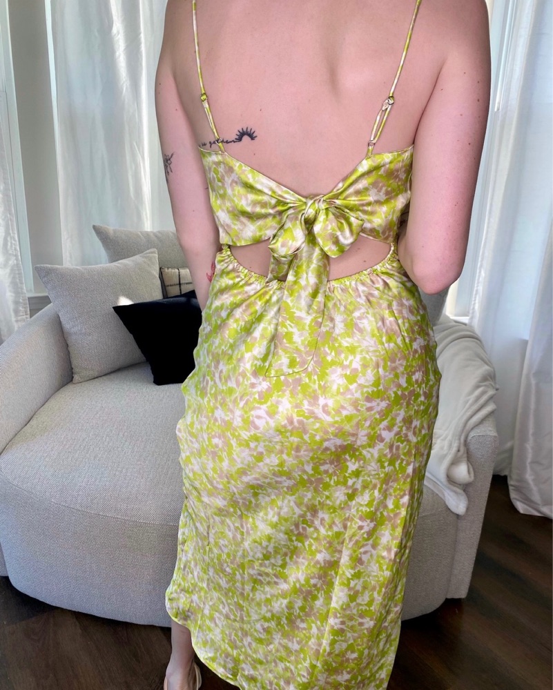 Green Floral Midi Dress by Endless Blu - Pickle