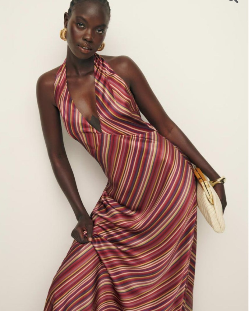 silk stripe dress The Amalfi Stripe Silk Shirtdress with Belt for Women
