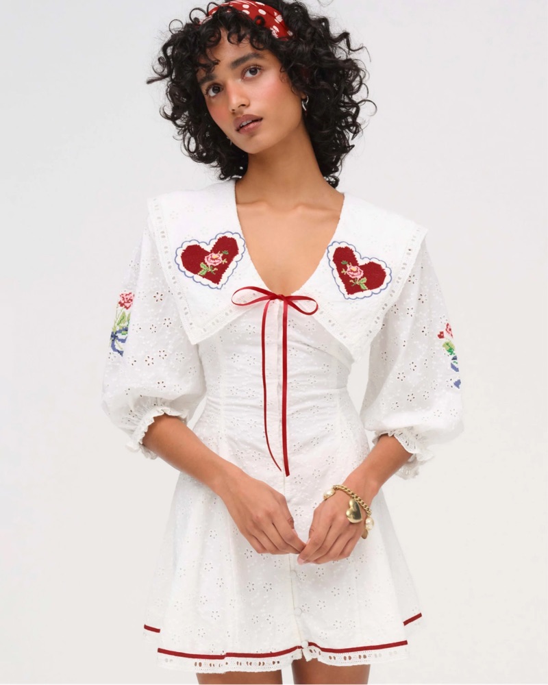 mi amore embroidered mini dress For love and lemons mi amore embroidered mini dress by For love and lemons
