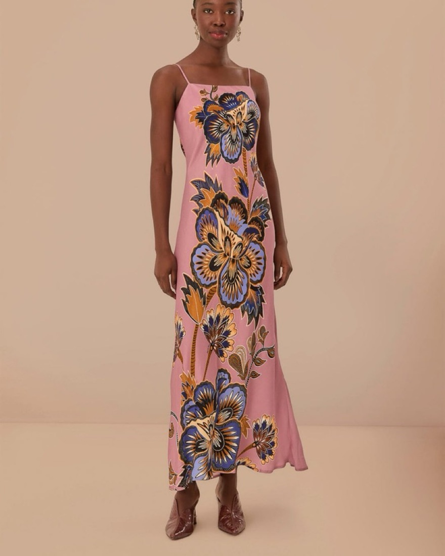 Farm Rio Pink Floral Maxi Dress by Farm Rio - Pickle