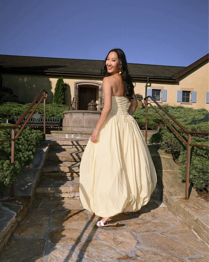 Babyboo Butter Yellow Long Dress Gown by BABYBOO - Pickle