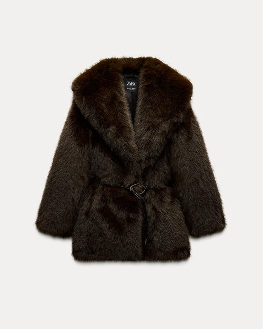 Zara Brown Fur Coat | Pickle