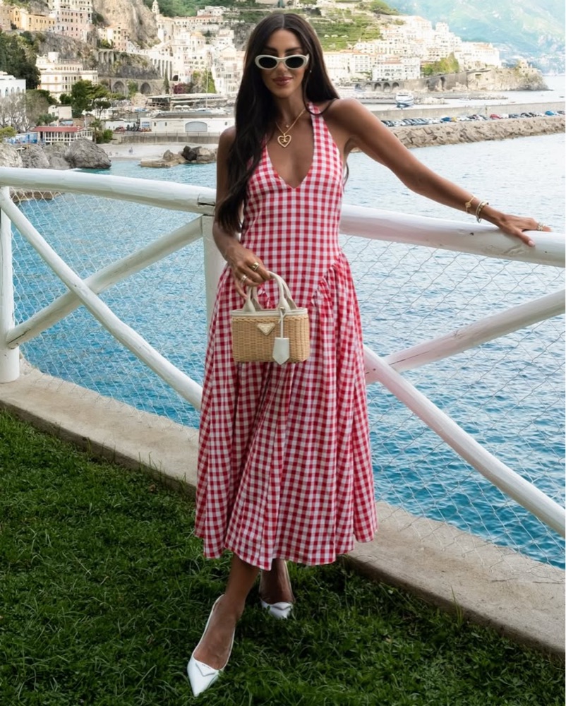More To Come Midi Dress Red Gingham by More to Come - Pickle