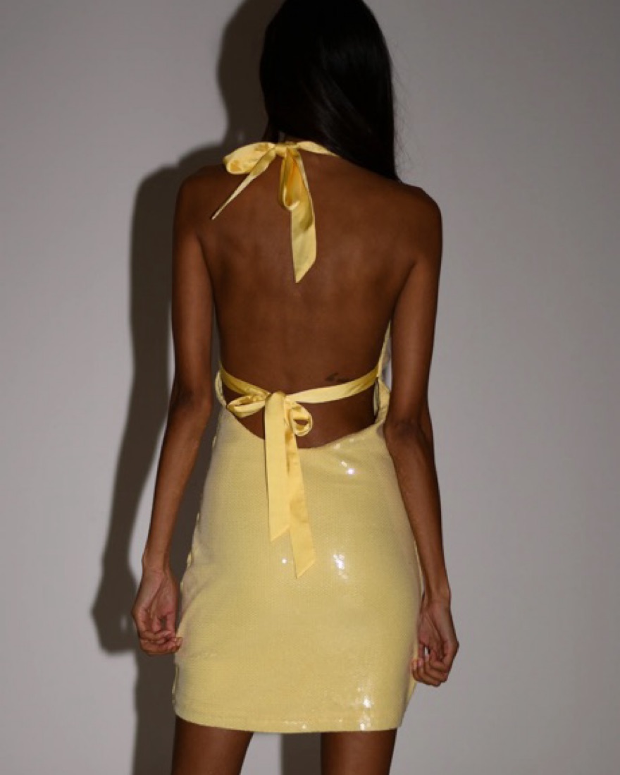 meshki gold shimmer dress Atticus Knit Maxi Dress With Sequin / Gold | MESHKI main image 1