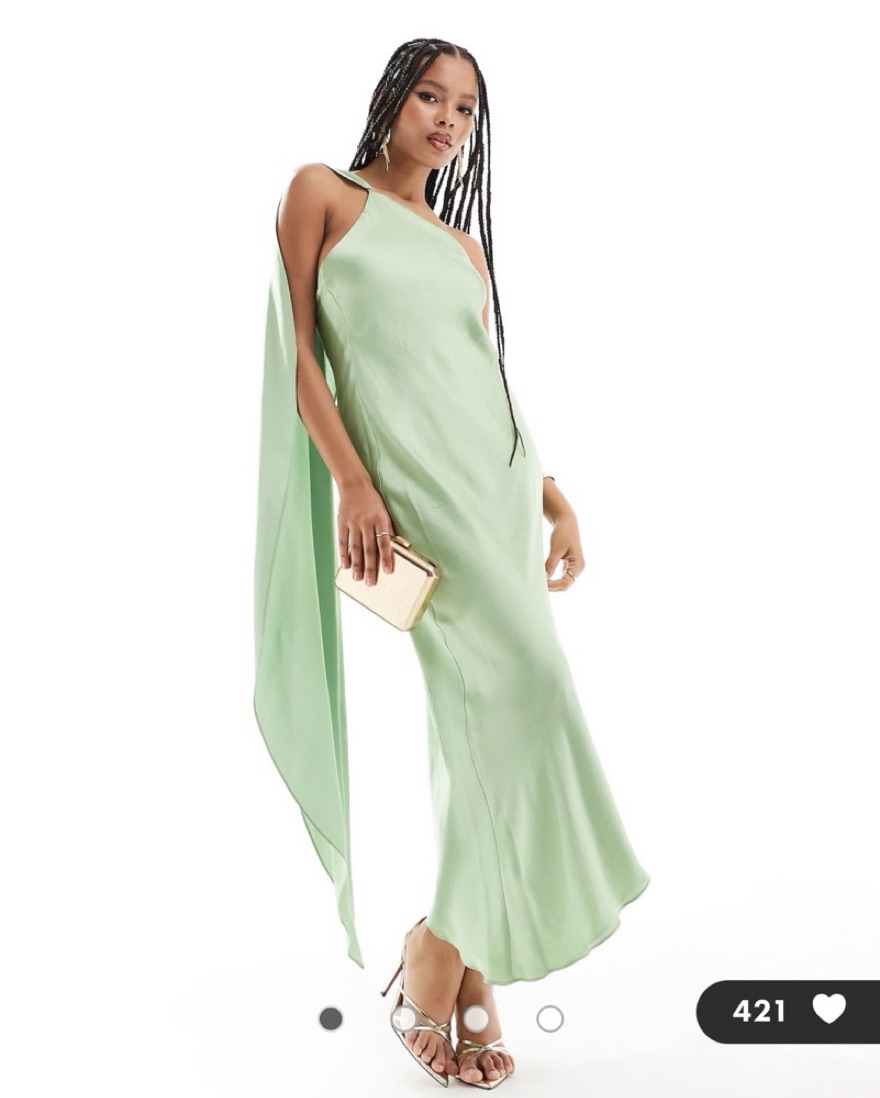 Green One Shoulder Dress From Mango | Pickle