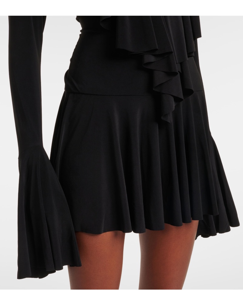Norma Kamali Ruffle Mini Dress by Norma Kamali - Pickle