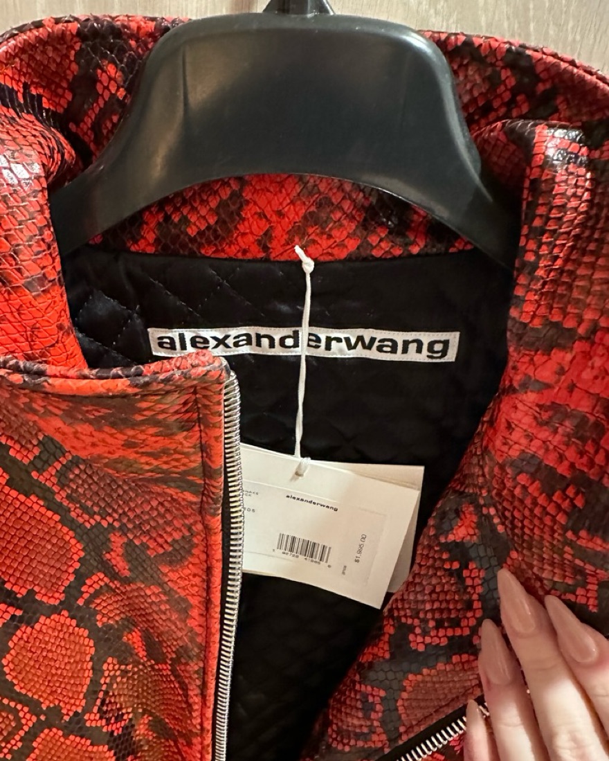 Alexander Wang Red Snake Print Jacket by ALEXANDER WANG - Pickle